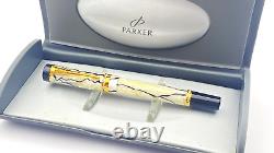 Tiffany Parker International Duofold Rollerball Pen In Black And Pearl 1993