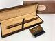 Unused Auth Gucci K18 Gold-plated Brown Wood Pattern Fountain Pen W Box & Case