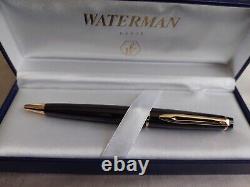 VINTAGE WATERMAN EXPERT MK2 Black with GOLD TRIM BALLPOINT PEN-FRANCE