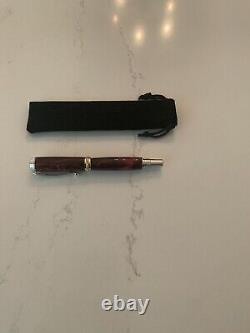 Versace Red Fire Gold Silver Fountain Pen Beautiful Gold Engravings