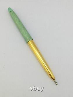 Very Rare Parker/eversharp Gold Plated Green Tiara Ballpoint Pen-usa-exwo