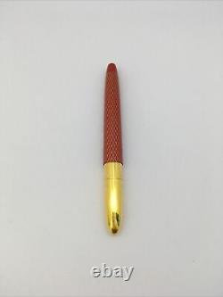 Very Rare Parker/eversharp Gold Plated Red Tiara Ballpoint Pen-usa-exwo