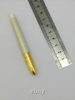 Very Rare Parker/eversharp Gold Plated White Tiara Ballpoint Pen-usa-exwo