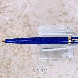 Vinitage Dunhill Ballpoint Pen Blue Marble Lacquer & Gold Finish
