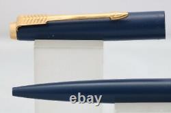 Vintage (1981) Parker 45 TX Matt Blue Ballpoint Pen, GT