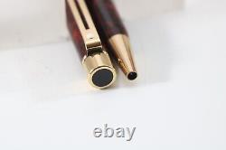Vintage (1990) Sheaffer Targa No. 1034 Red Ronce Ballpoint Pen with Gold Trim