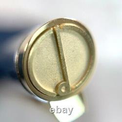 Vintage Alfred Dunhill Ballpoint Pen Gemline Brushed Silver Gold Trim wBox&Paper