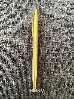 Vintage Caran d'Ache Madison pinstripe Gold Plated Ballpoint Pen Swiss made RARE