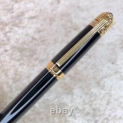 Vintage Cartier Ballpoint Pen Pasha Rare Black Lacquer Gold Finish with Case