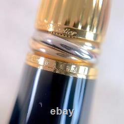 Vintage Cartier Ballpoint Pen Pasha Rare Black Lacquer Gold Finish with Case