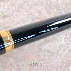 Vintage Cartier Ballpoint Pen Pasha Rare Black Lacquer Gold Finish with Case