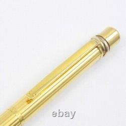 Vintage Cartier Ballpoint Pen Trinity 18K Gold Plated Chevron from Japan