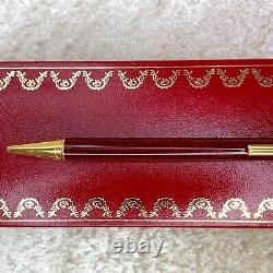 Vintage Cartier Ballpoint Pen Trinity Red Marble Lacquer Finish withCase&Papers