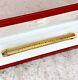 Vintage Cartier Ballpoint Pen Vendome Trinity 18k Gold Finished Textured Withcase