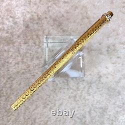 Vintage Cartier Ballpoint Pen Vendome Trinity 18k Gold Finished Textured withCase