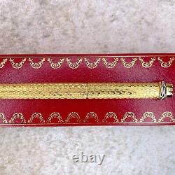 Vintage Cartier Ballpoint Pen Vendome Trinity 18k Gold Finished Textured withCase