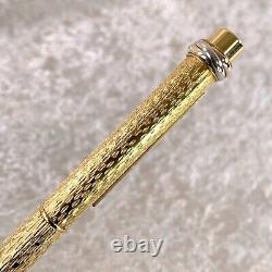 Vintage Cartier Ballpoint Pen Vendome Trinity 18k Gold Finished Textured withCase