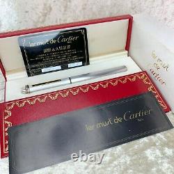 Vintage Cartier Fountain Pen Vendome Trinity Silver Gold Clip with Case & Card