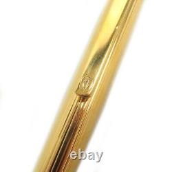 Vintage Cartier ballpoint pen with logo engraving, 18k gold, box and case