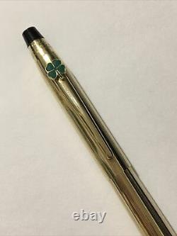 Vintage Cross Century 10k Rolled Gold Rollerball Pen-ireland-shamrock