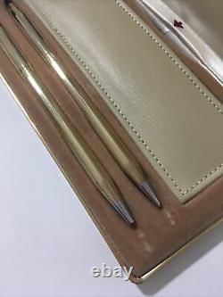 Vintage Cross Century Ladies 10k Gold Filled Ballpoint Pen & Pencil Set-boxed