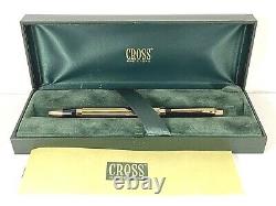 Vintage Cross Metropolis 23k Gold Plate/black Lacquer Ballpoint Pen #322-3 USA