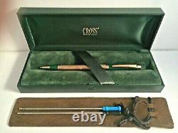 Vintage Cross Metropolis 23k Gold Plate/green Lacquer Ballpoint Pen #322-6 USA
