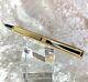 Vintage Dunhill Ballpoint Pen Dress Gold Plated Finish Black Lacquer Clip