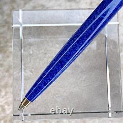 Vintage Dunhill Ballpoint Pen Gemline Blue Marble Lacquer Gold Finish