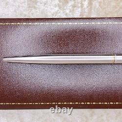 Vintage Dunhill Ballpoint Pen Gemline Brushed Silver & Gold Clip with Case