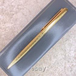 Vintage Dunhill Ballpoint Pen Gemline Gold Finish Black Clip with Case