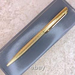 Vintage Dunhill Ballpoint Pen Gemline Gold Finish Black Clip with Case