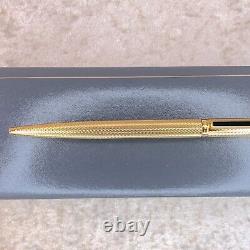 Vintage Dunhill Ballpoint Pen Gemline Gold Finish Black Clip with Case