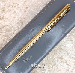 Vintage Dunhill Ballpoint Pen Godron Gold Finished Gemline Model with Case