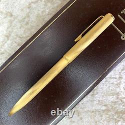 Vintage Dunhill Ballpoint Pen Gold Florentine Brush Finished Texture Model withBox