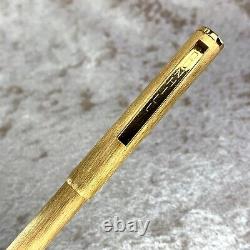 Vintage Dunhill Ballpoint Pen Gold Florentine Brush Finished Texture Model withBox