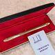 Vintage Dunhill Multi Color Ballpoint Pen & Mechanical Pencil Gold Finish Withcase