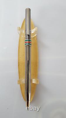 Vintage Gucci Sherry Line Ballpoint Pen With Gold Trim, Gucci Logos And Box