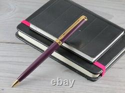 Vintage Montblanc Nobility Oblige Purple Resin Line Gold Ballpoint Pen