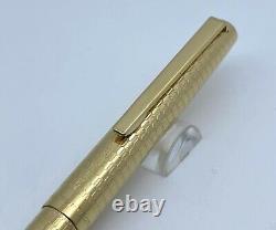 Vintage Montegrappa Oro Guilloche Gold Plated Ballpoint Pen 1970s