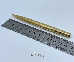 Vintage Montegrappa Oro Guilloche Gold Plated Ballpoint Pen 1970s