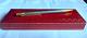 Vintage Must De Cartier Ballpoint Pen Brushed Steel With Gold Trim Boxed