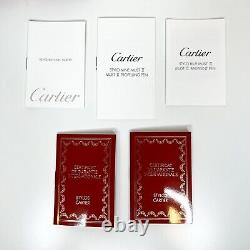Vintage Must de Cartier France Gold Finish Ballpoint Pen & Pencil Wallet Box Set