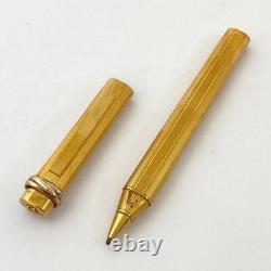 Vintage Must de Cartier Vendome Trinity Oval Gold Plated Ballpoint Pen No Ink