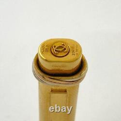 Vintage Must de Cartier Vendome Trinity Oval Gold Plated Ballpoint Pen No Ink