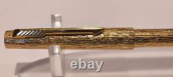 Vintage Parker 105 Rolled Gold Bark Effect ballpoint pen boxed