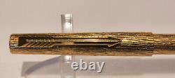 Vintage Parker 105 Rolled Gold Bark Effect ballpoint pen boxed