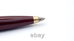 Vintage Parker 51 Ballpoint Pen In Rolled Silver And Blood Red Made In England