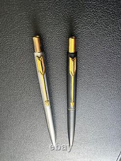 Vintage Parker 75 Classic Matte Silver & Gold Ball Point 1987