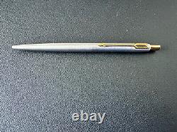 Vintage Parker 75 Classic Matte Silver & Gold Ball Point 1987